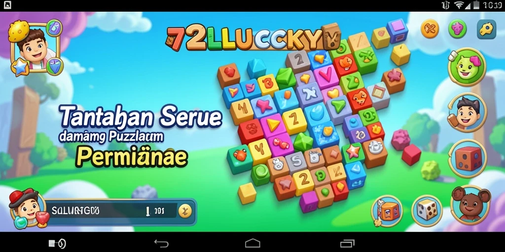 Tampilan gameplay menantang dari 72LUCKY dengan berbagai puzzle.