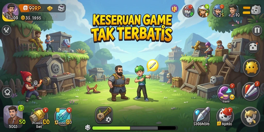 Tampilan gameplay 99RP dengan aktivitas pengelolaan sumber daya.