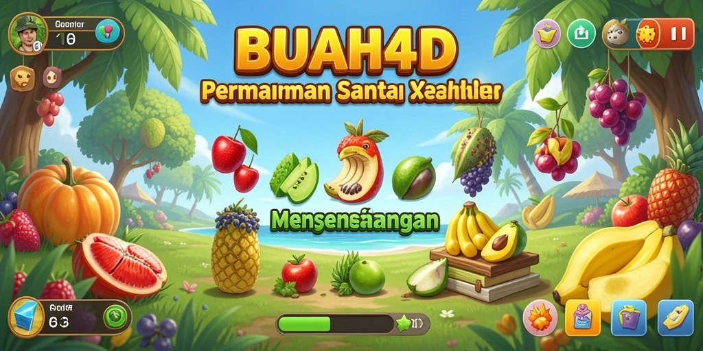 Tampilan gameplay BUAH4D yang ceria dan penuh warna.