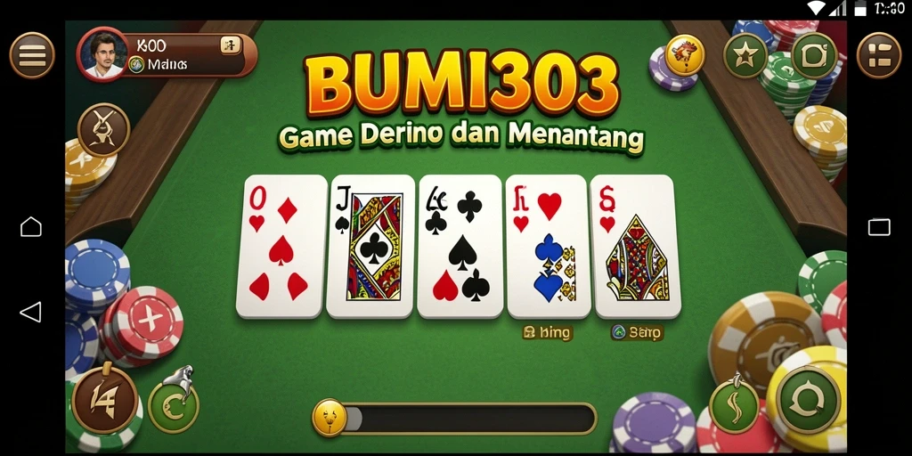 Tampilan menarik gameplay Domino dalam BUMI303.