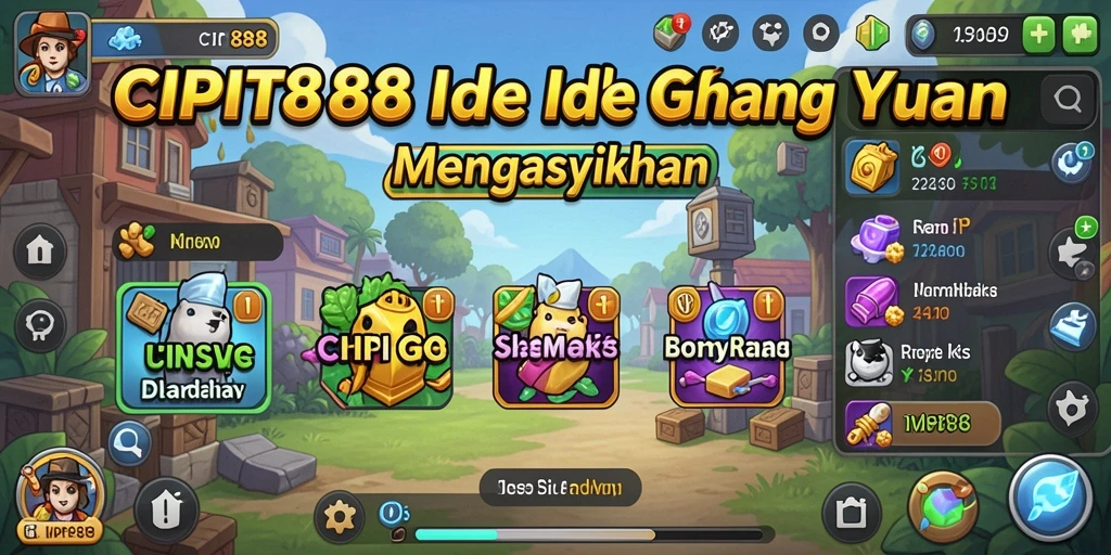Tampilan gameplay CIPIT88 yang menampilkan karakter bergerak dan mengumpulkan sumber daya.