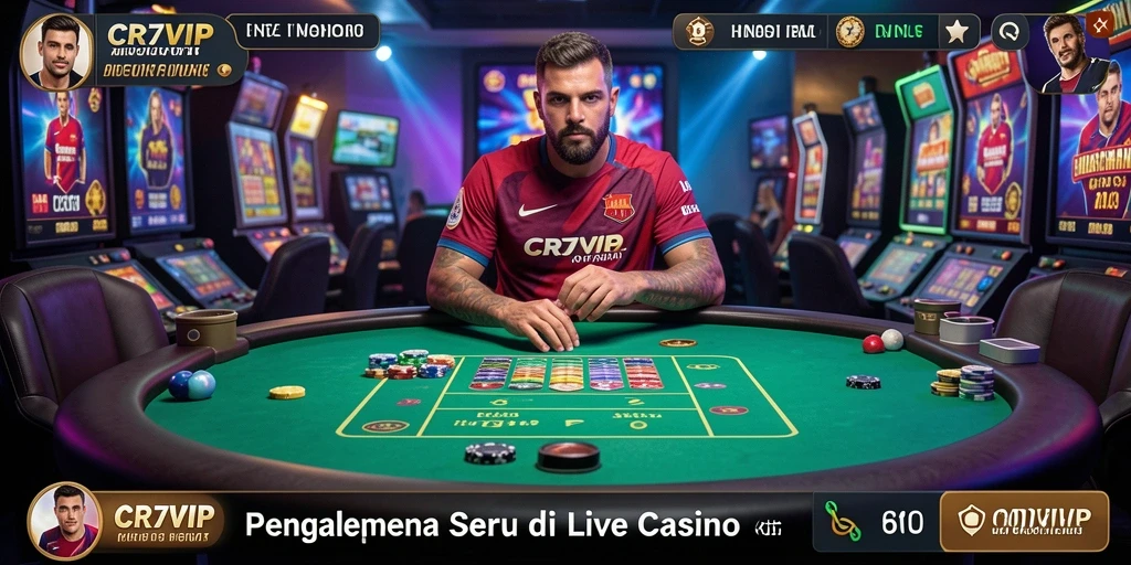 Tampilan permainan Live Casino di CR7VIP yang menarik.