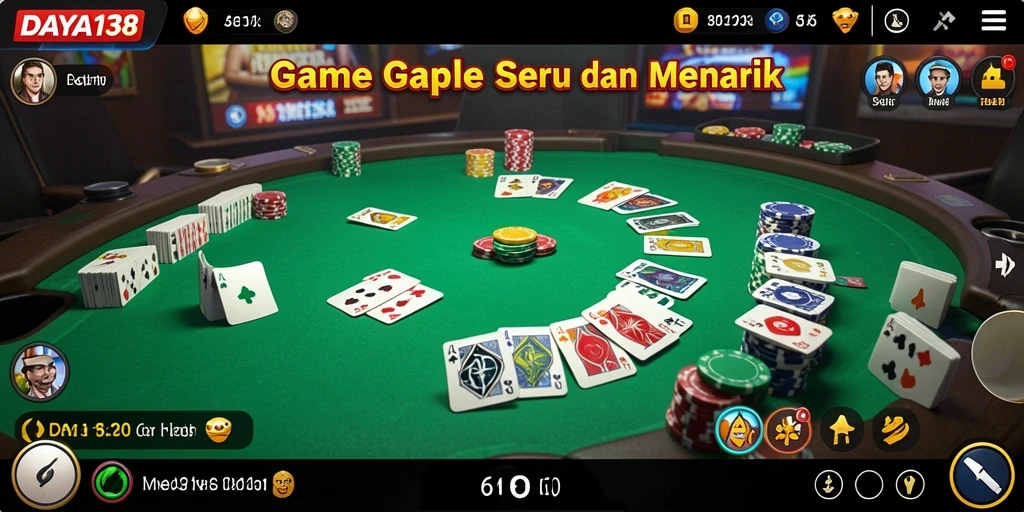 Tampilan gameplay Gaple yang seru dan interaktif.