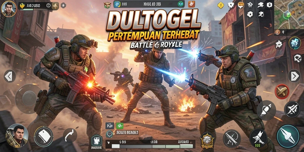 Gameplay seru DULTOGEL dalam pertarungan Battle Royale.