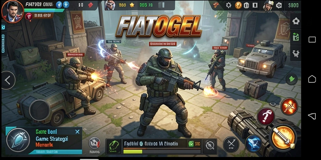 Tampilan gameplay strategis FIATOGEL yang menegangkan dan dinamis.