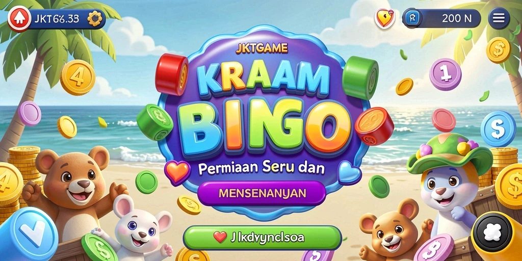 Tampilan gameplay seru di JKTGAME dengan berbagai pilihan Bingo.