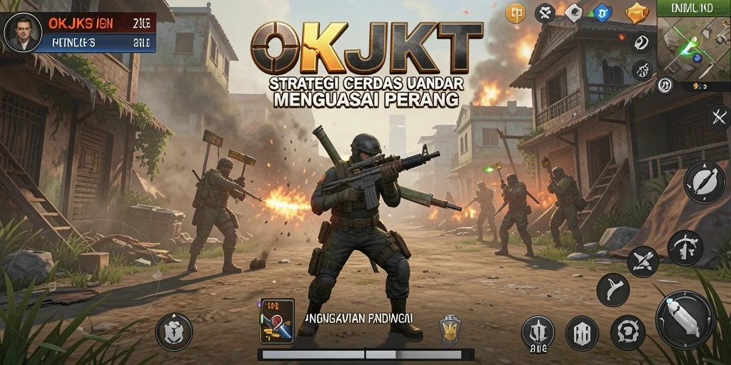 Tangkapan layar permainan OKJKT menampilkan aksi strategi yang mendebarkan.
