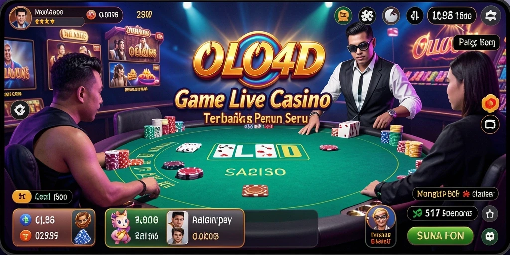 Tampilan gameplay Live Casino yang mendebarkan di OLLO4D.