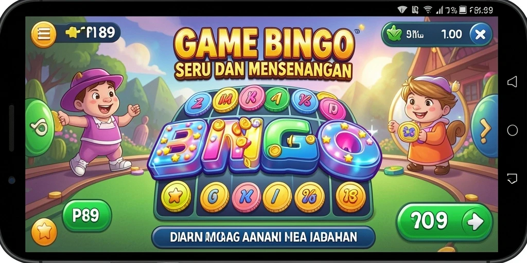 Screenshot gameplay utama PT89 menampilkan pengalaman Bingo yang seru.