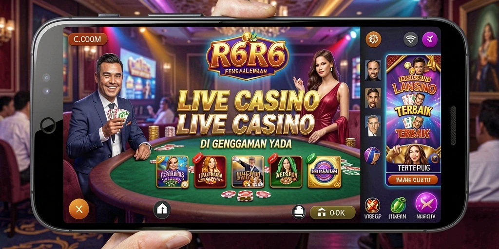 Tampilan gameplay R6R6 yang menarik dengan dealer profesional.