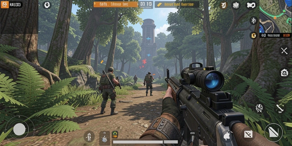 Tampilan gameplay seru dalam RATU303 di dunia TPS.