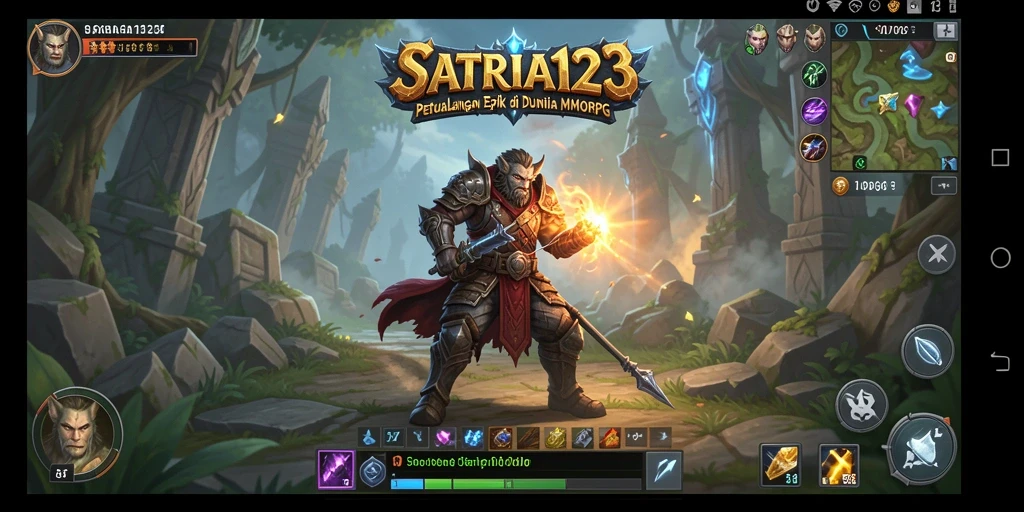 Tangkapan layar gameplay SATRIA123 menampilkan petualangan menakjubkan di dunia MMORPG.