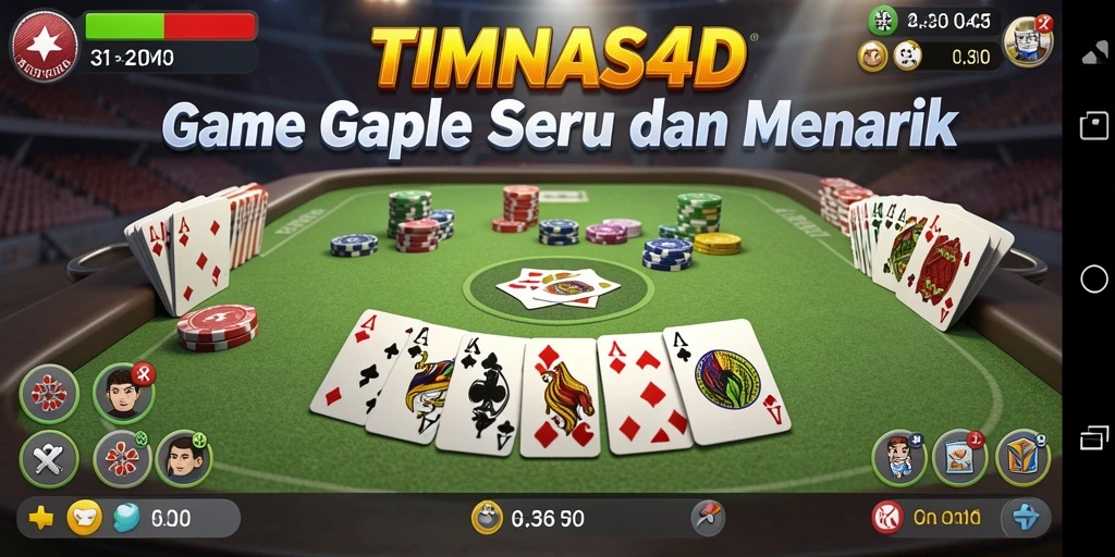 Screenshot gameplay TIMNAS4D menunjukkan keseruan bermain Gaple.