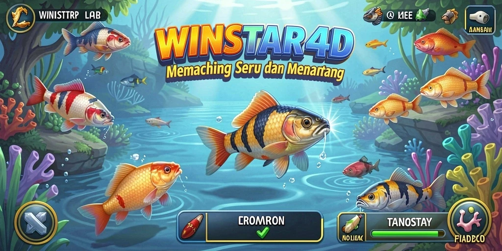 Gameplay WINSTAR4D dengan suasana memancing yang realistis.